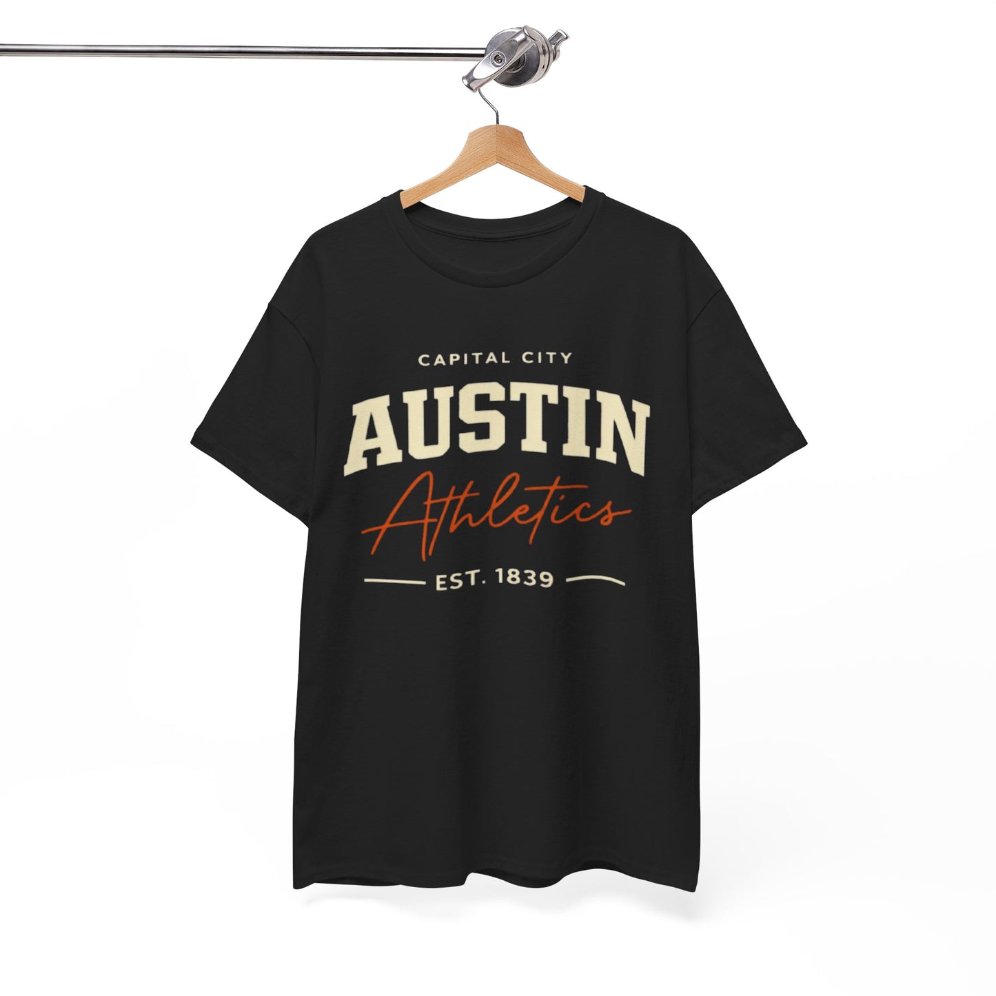 White Smoke Austin Texas Athletics Graphic T-Shirt – Vintage Varsity Sports Streetwear Tee