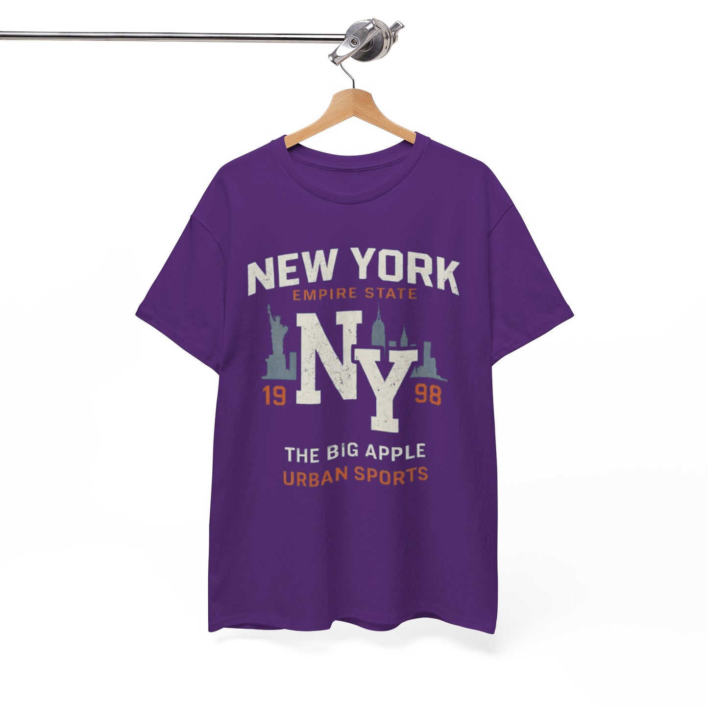 New York NY The Big Apple Tee — Empire State Urban Sports Graphic T‑Shirt (1998)