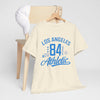 Antique White Los Angeles athletic shirt  vintage sports  84 jersey tee  college style shirt