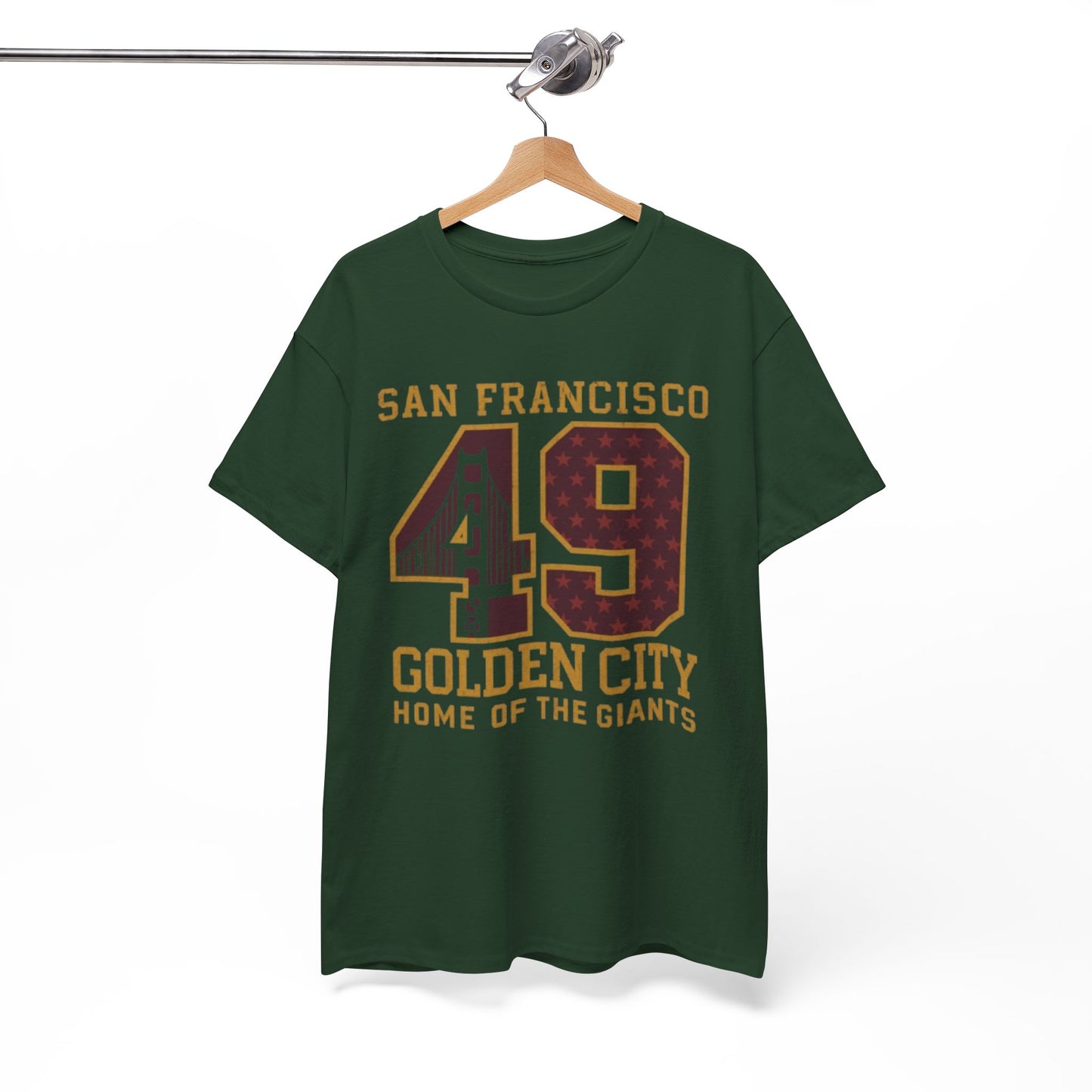 White Smoke San Francisco 49 Golden City Graphic T-Shirt – Vintage Sports City Design