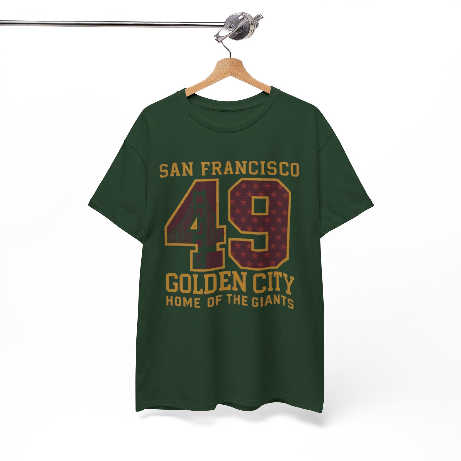 White Smoke San Francisco 49 Golden City Graphic T-Shirt – Vintage Sports City Design