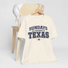 Antique White Texas Football Shirt – Sundays Hit Different in Texas Dallas Game Day T Shirt