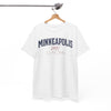 Minneapolis Vintage Script Tee — Minneapolis MN Retro City T-Shirt – nfl fan apparel, football shirt, image 1.0