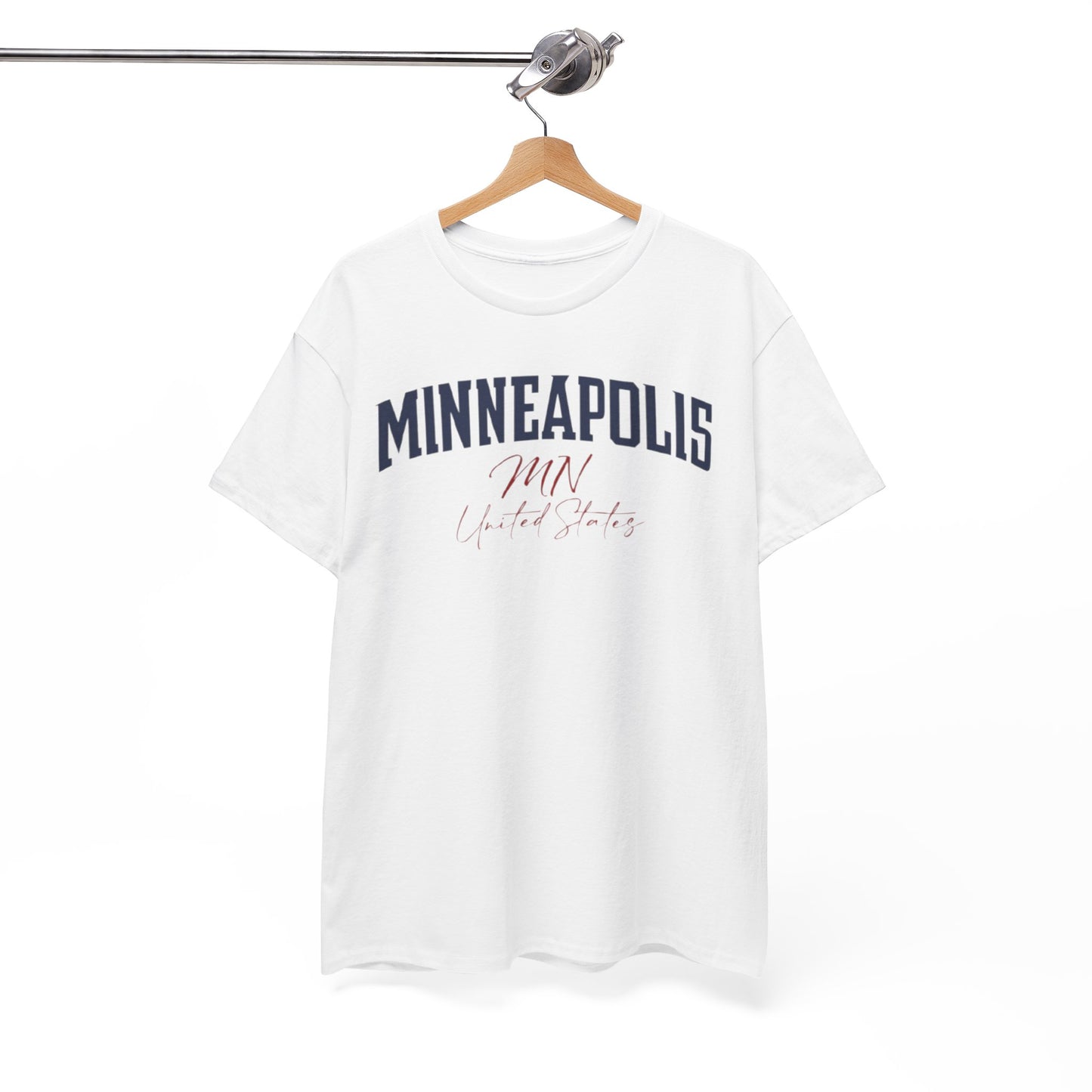 Minneapolis Vintage Script Tee — Minneapolis MN Retro City T-Shirt – nfl fan apparel, football shirt, image 1.0