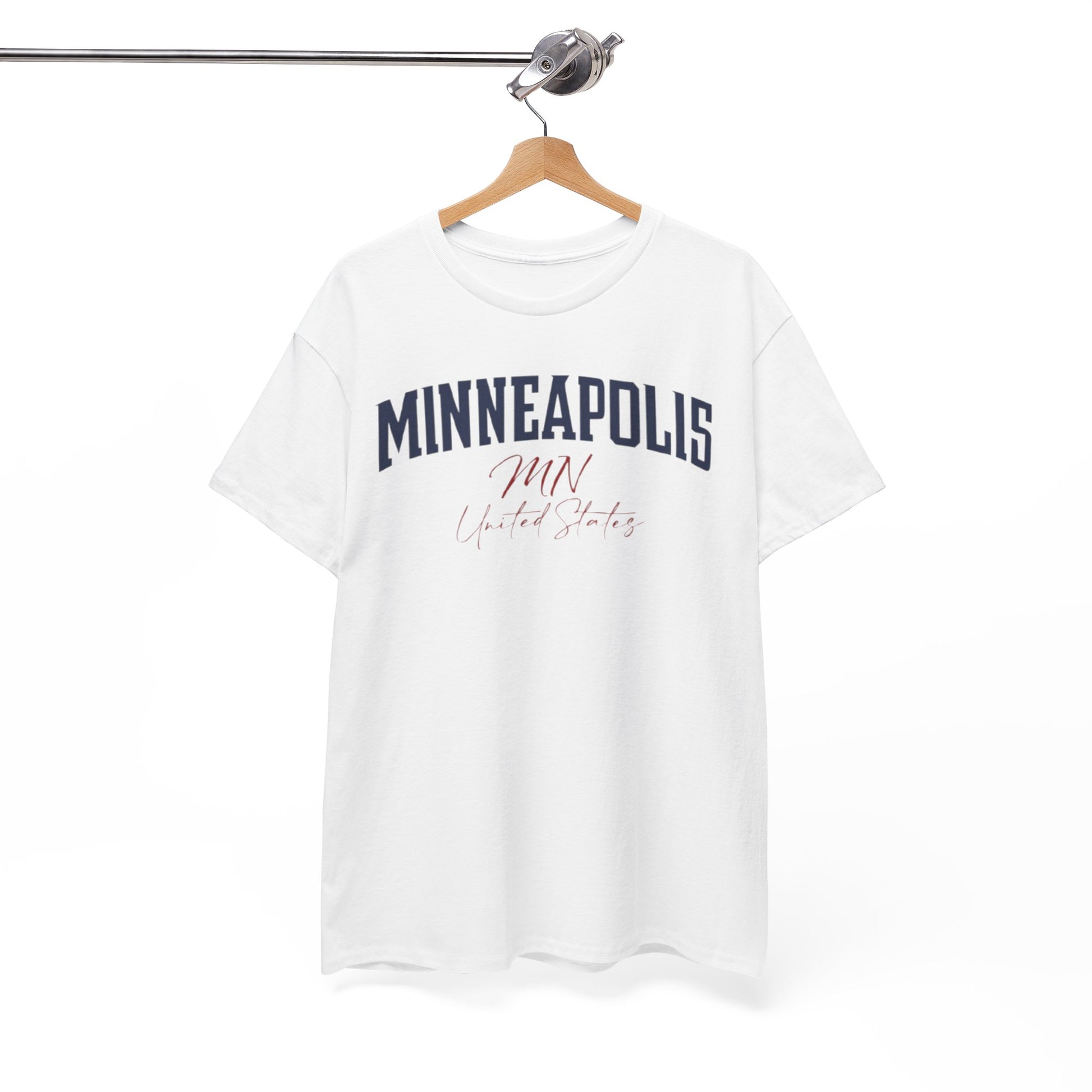 Minneapolis Vintage Script Tee — Minneapolis MN Retro City T-Shirt – nfl fan apparel, football shirt, image 1.0
