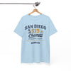 White Smoke San Diego 619 Champs T-Shirt city beach vibe tee