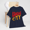 Dark Slate Gray Kansas City Retro Tee — Vintage Distressed KC City Shirt