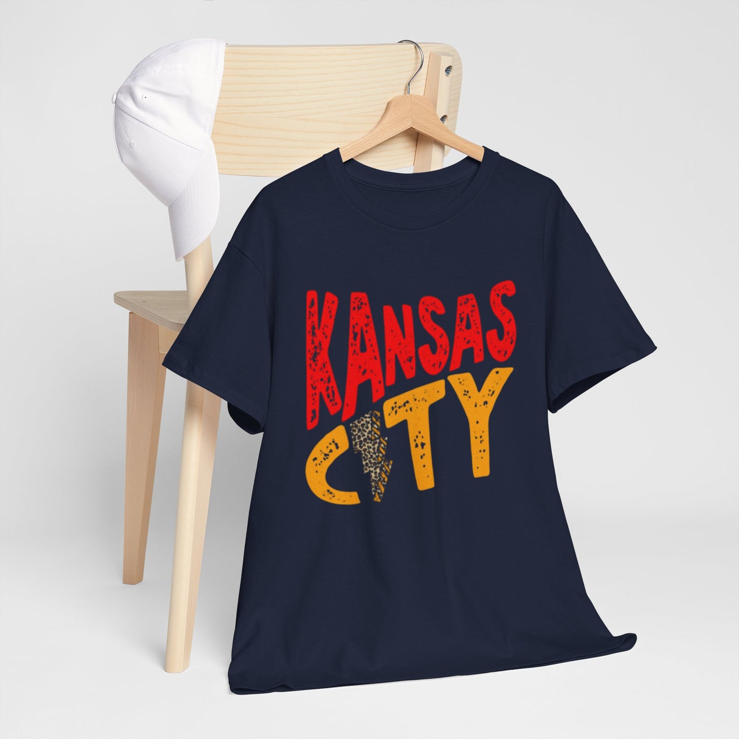 Dark Slate Gray Kansas City Retro Tee — Vintage Distressed KC City Shirt