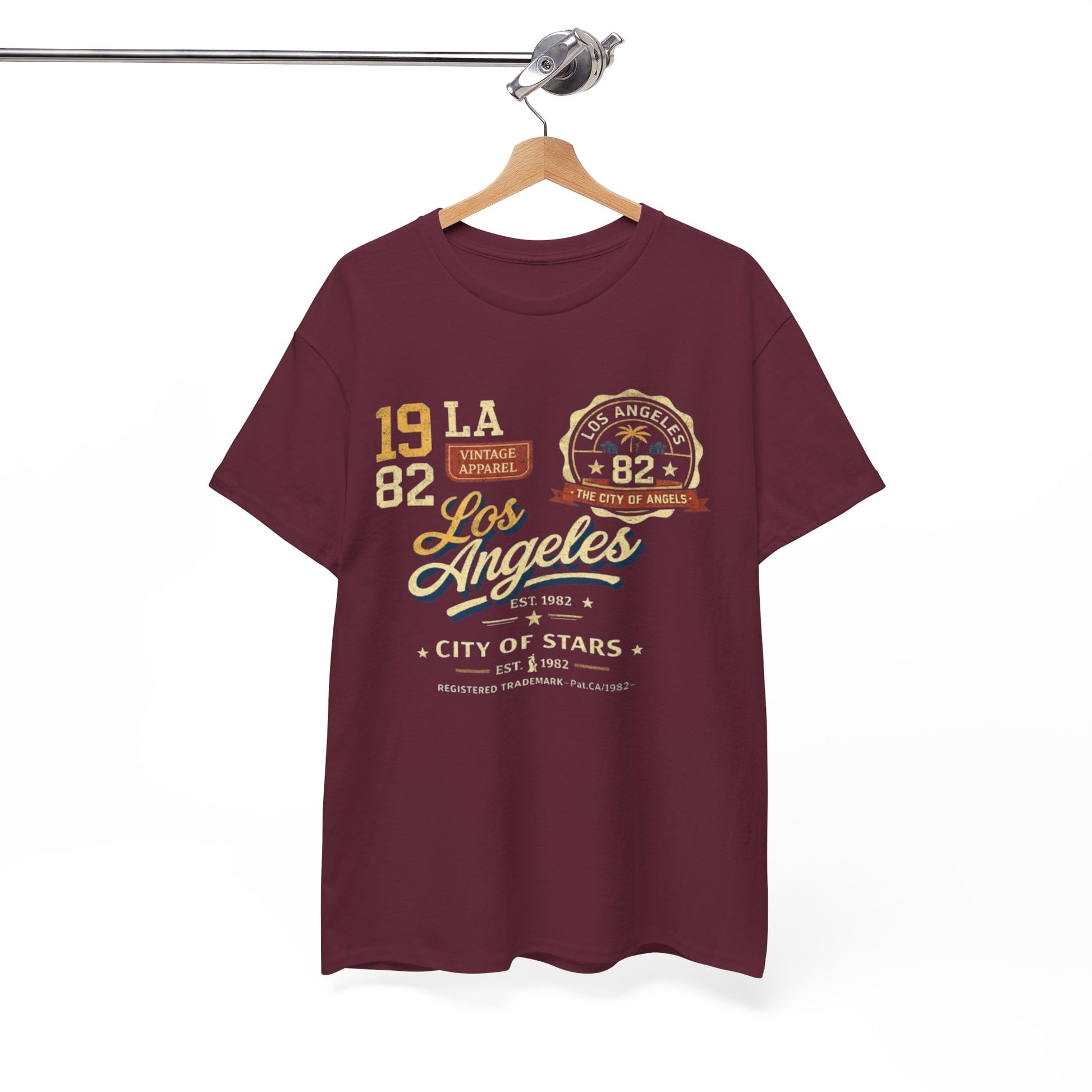 White Smoke Los Angeles 1982 Vintage Graphic Tee — City of Stars LA T-Shirt