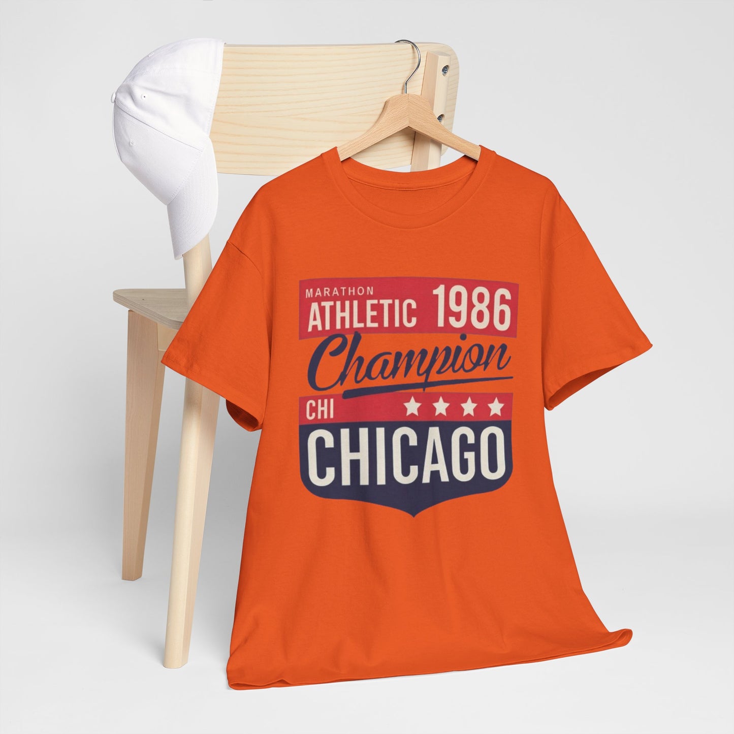 Chicago Marathon Champion 1986 T-Shirt – Vintage Athletic Streetwear Tee