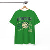 White Smoke Boston Basketball Tee - "The Hub" Vintage City Hoops Shirt
