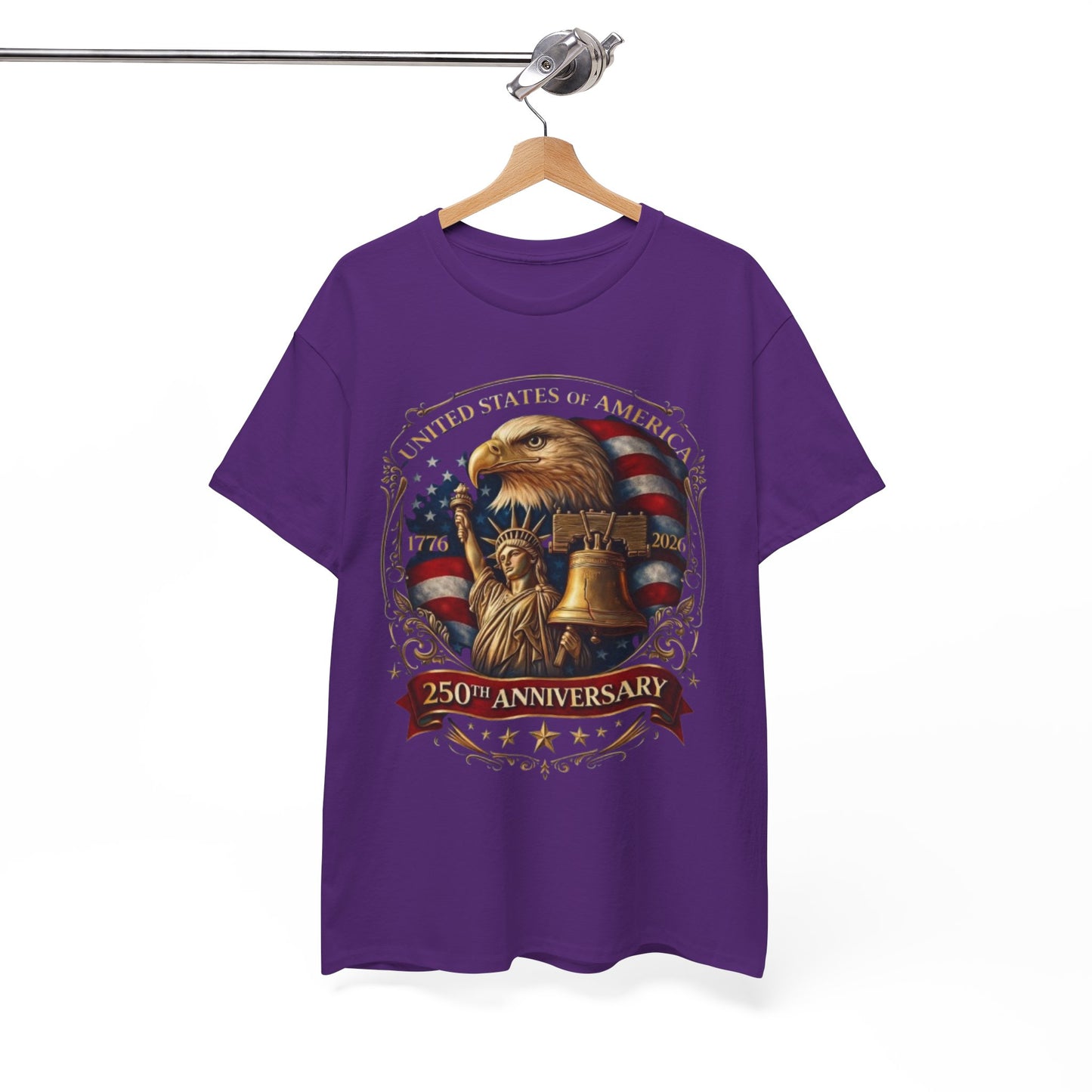 Patriotic 250th Anniversary Eagle Tee – Liberty Bell & American Flag T-Shirt