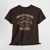 Dark Slate Gray Iron City Culture Built by Work Raised by Steel T-Shirt – Industrial Worker Vintage Graphic Tee