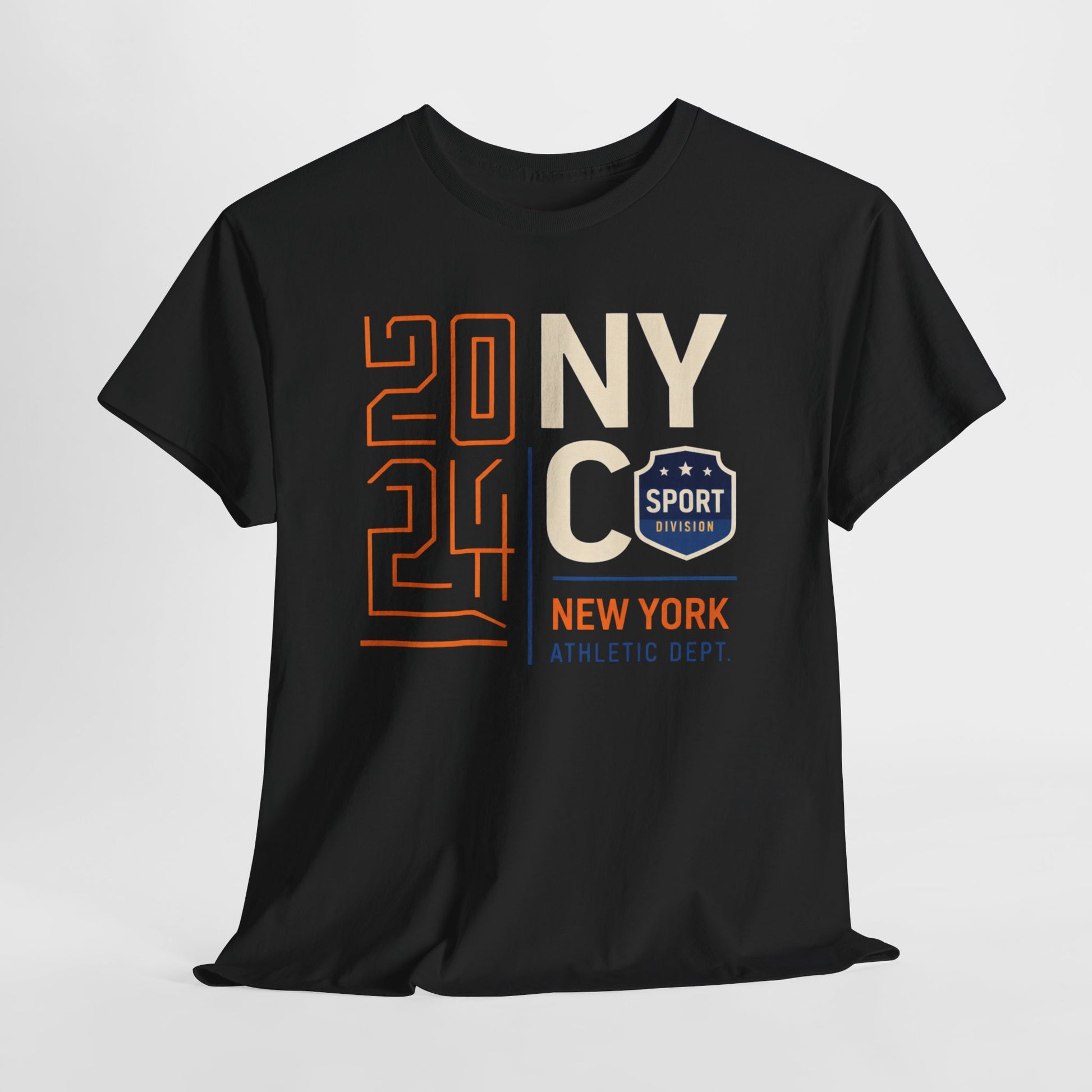 Dark Slate Gray NYC 2024 Athletic Tee — New York Sport Graphic T-Shirt