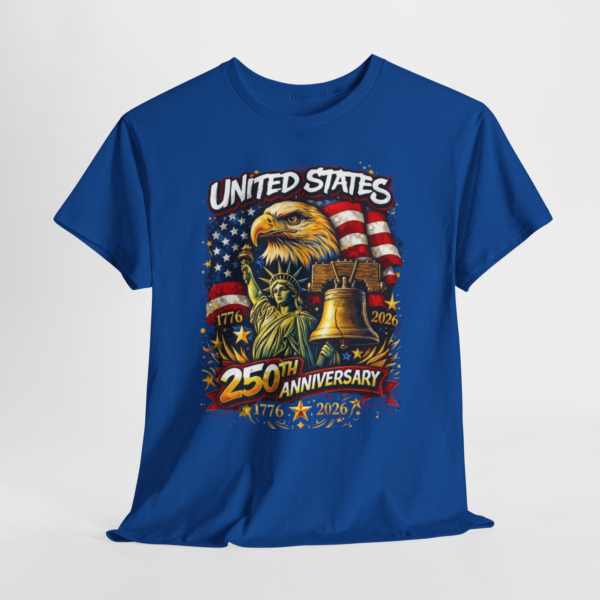 Lavender United States 250th Anniversary Streetwear T-Shirt – Patriotic Urban Graphic Tee