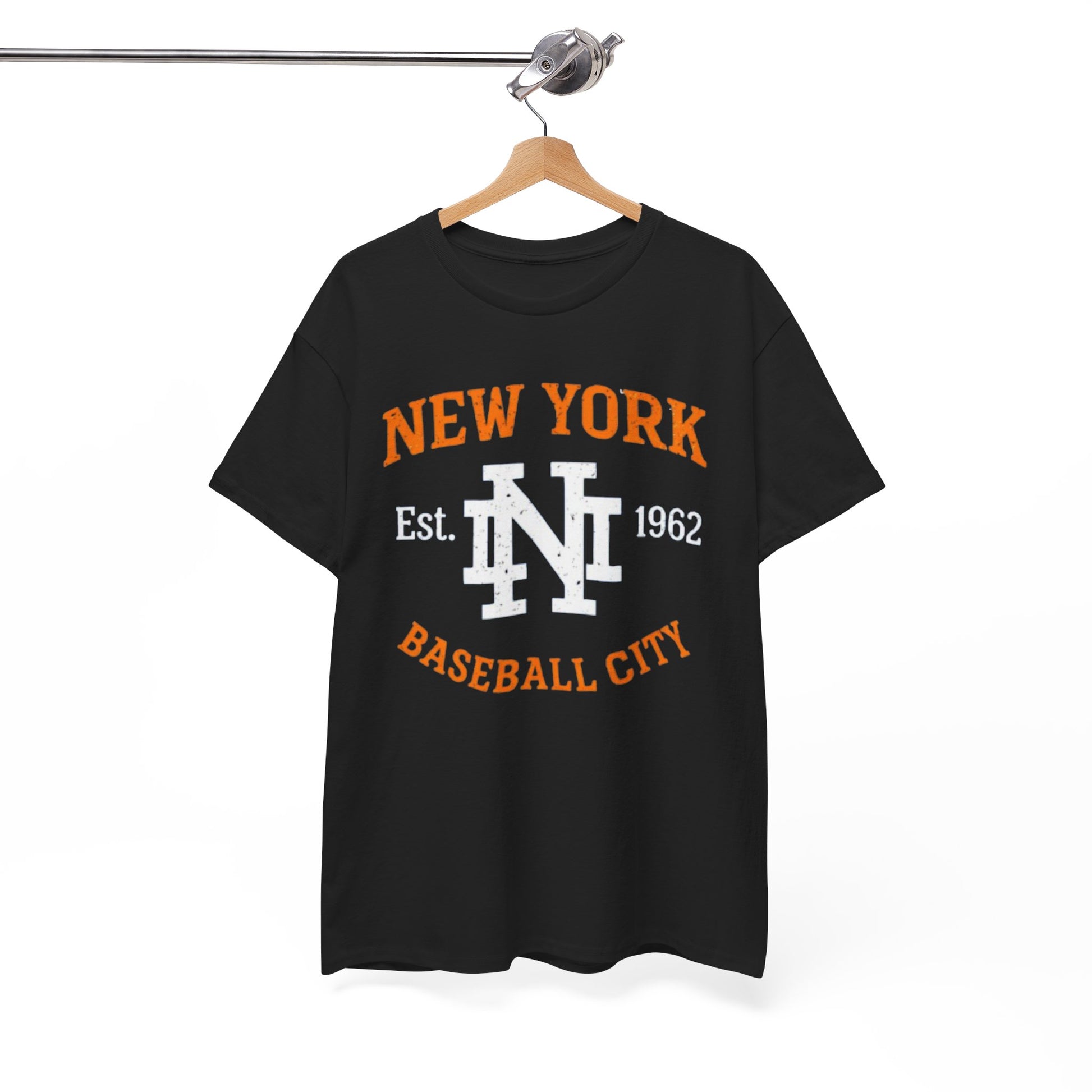 White Smoke New York Baseball City Tee — Est. 1962 Vintage Sports T-Shirt