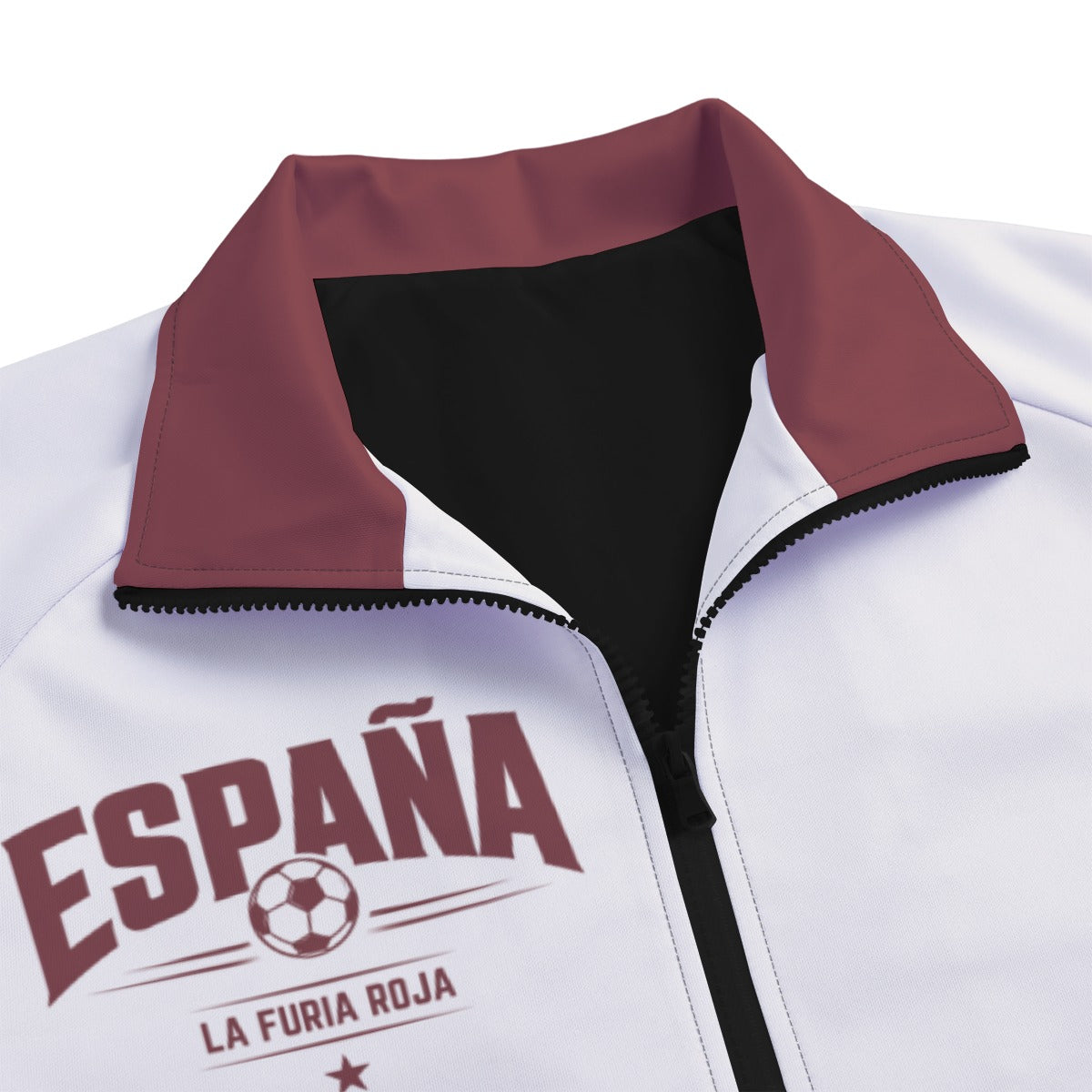 Spain Jacket White Red Gold – España Football Team Track Jacket La Furia Roja for Men and Women
