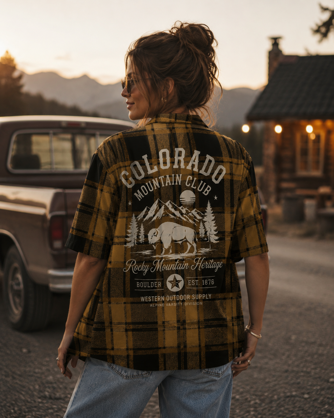 Colorado Mountain Club Plaid Button Up Shirt – Rocky Mountain Heritage Outdoor Shirt