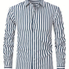 White Smoke Striped Business Shirt