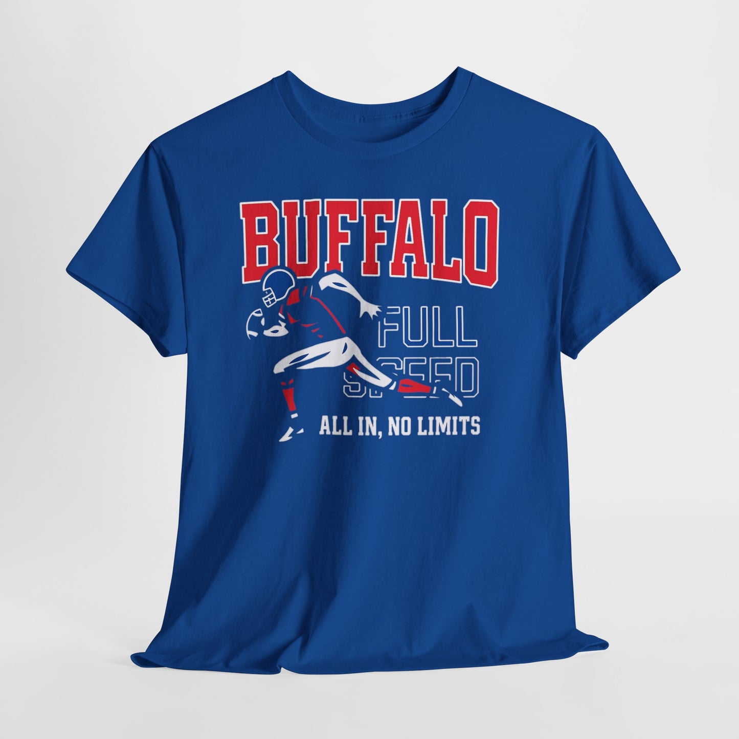 Buffalo Football Tee — "All In, No Limits" Player Graphic
