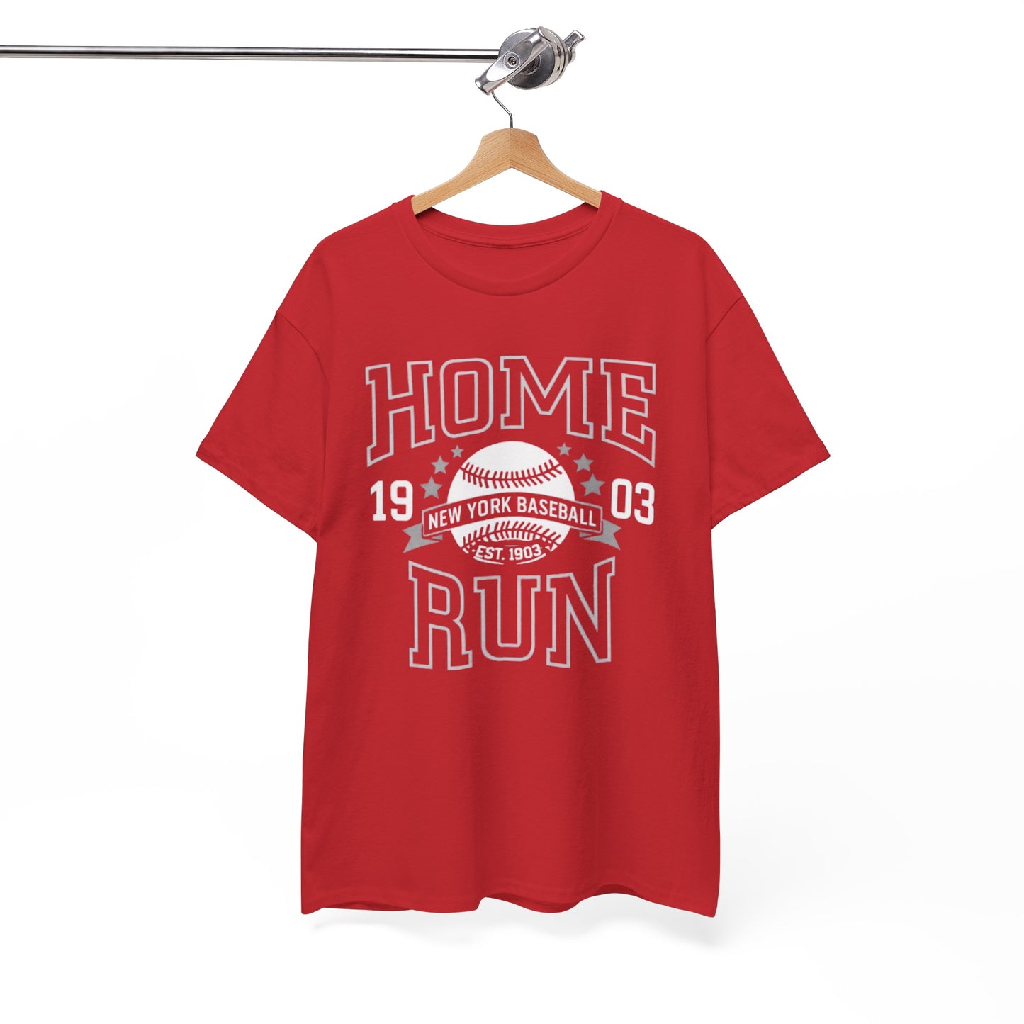 Home Run Baseball Tee — Vintage New York Baseball Graphic Shirt