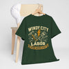 Lavender Windy City Labor Chicago Industrial District T-Shirt – Vintage Worker Tools Graphic Tee