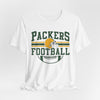 Lavender Packers Football T-Shirt — Retro Helmet & Stripes Fan Tee