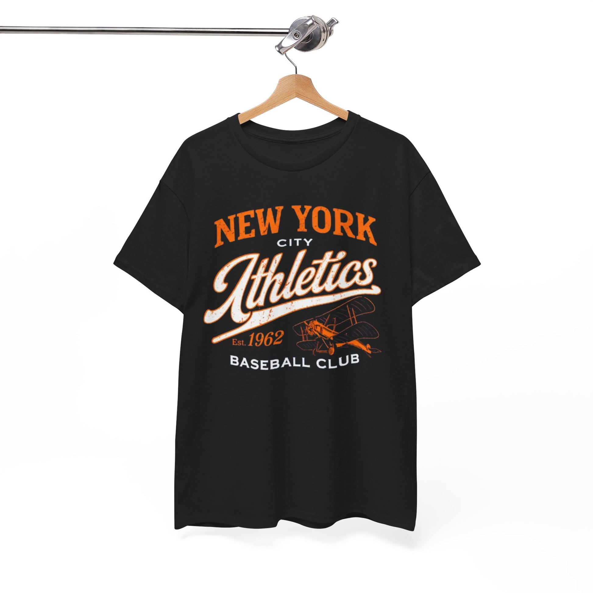 White Smoke New York City Athletics Baseball Club Tee — Retro 1962 Baseball Graphic Shirt