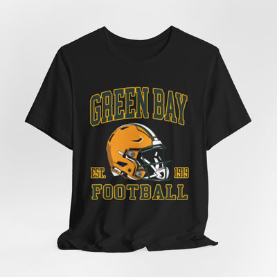 Green Bay Football Vintage Helmet Tee – game day outfit, football shirt, image 1.0
