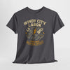 Dark Slate Gray Windy City Labor Chicago Industrial District T-Shirt – Vintage Worker Graphic Tee