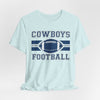 Lavender Cowboys Football T‑Shirt – Retro Striped Football Tee