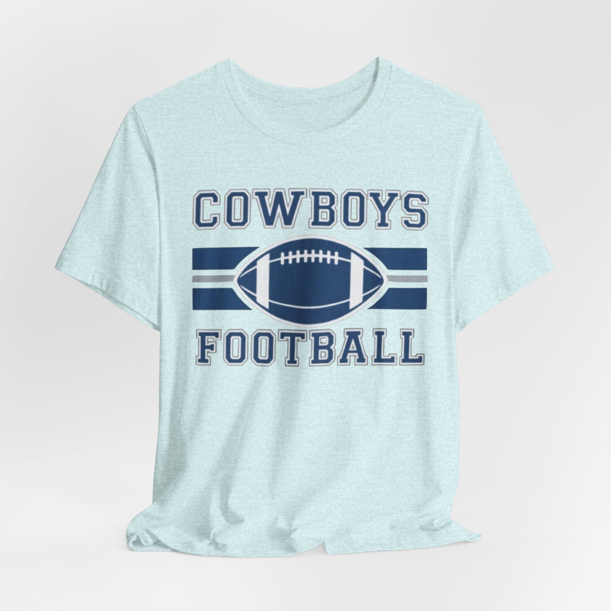 Lavender Cowboys Football T‑Shirt – Retro Striped Football Tee