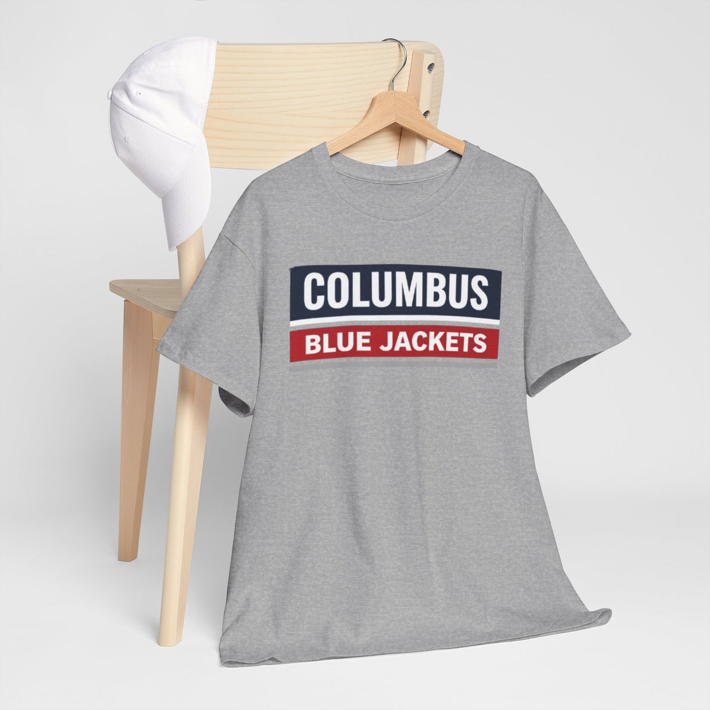 Dark Gray Columbus Blue Jackets Retro Block  T-Shirt
