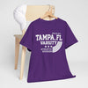Lavender Tampa varsity FL t-shirt,  athletic tee vintage collegiate sports style shirt