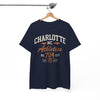 White Smoke Charlotte NC Athletics No. 704 T-Shirt — Vintage CLT City Tee