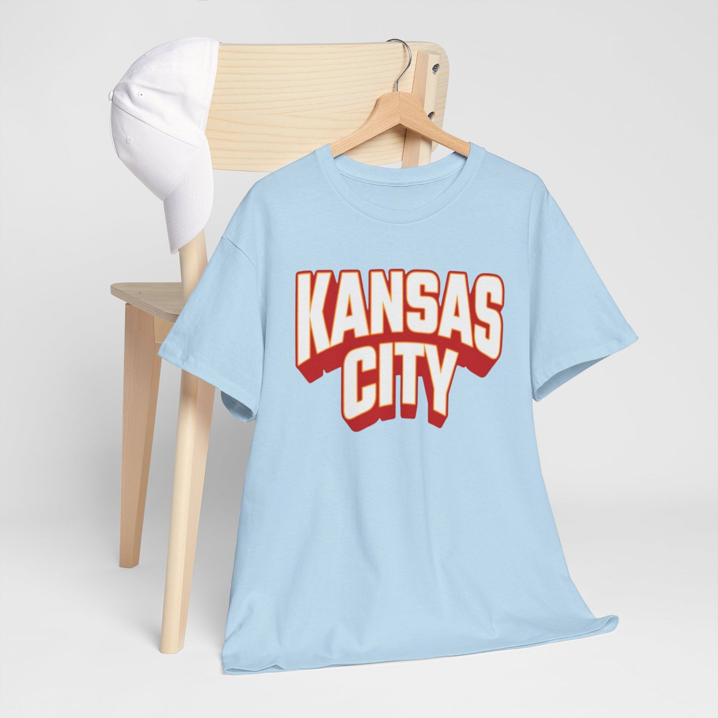 Light Blue Kansas City Retro Graphic Tee