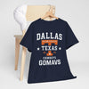 Lavender Dallas Texas Cowboys 'GOMAVS' Graphic T-Shirt — Retro Lone Star Fan Tee