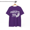 White Smoke Charlotte 704 Varsity Athletic Streetwear T Shirt –  College Graphic Tee