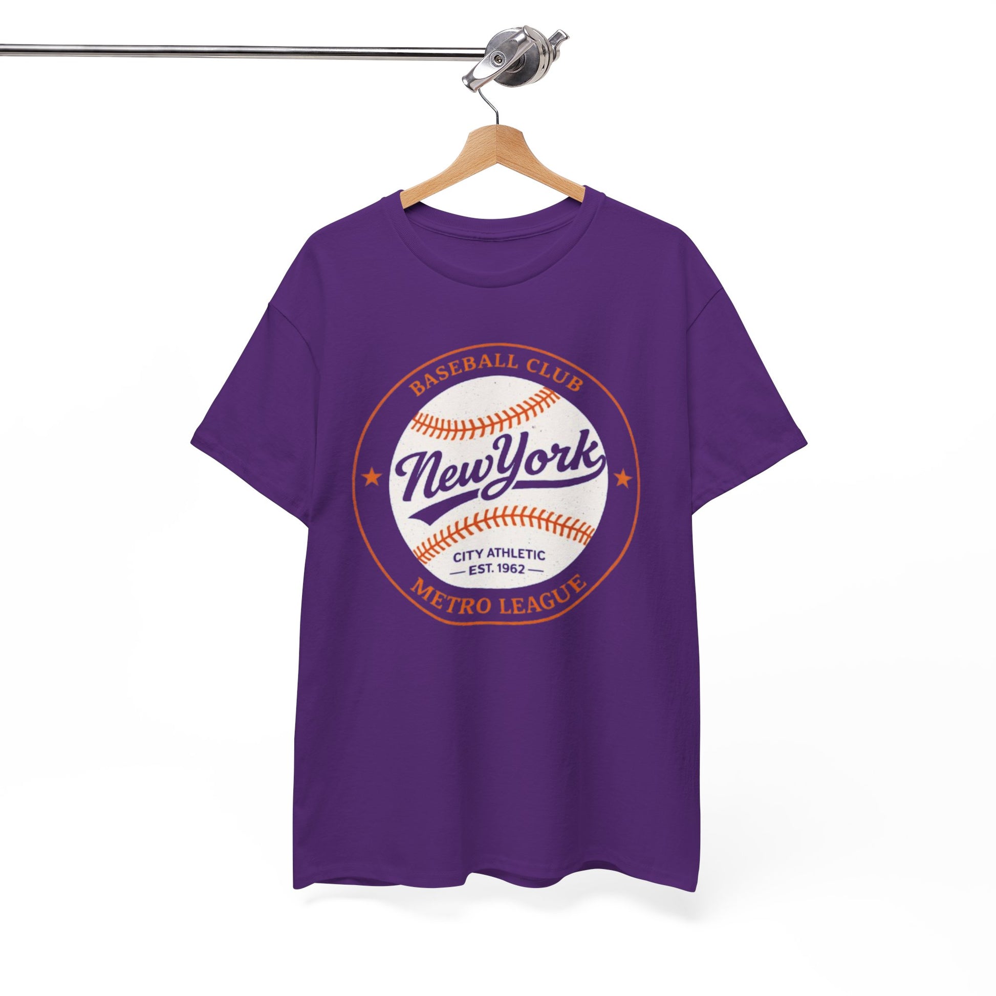 White Smoke New York Baseball Club Tee — Vintage Metro League Graphic T-Shirt