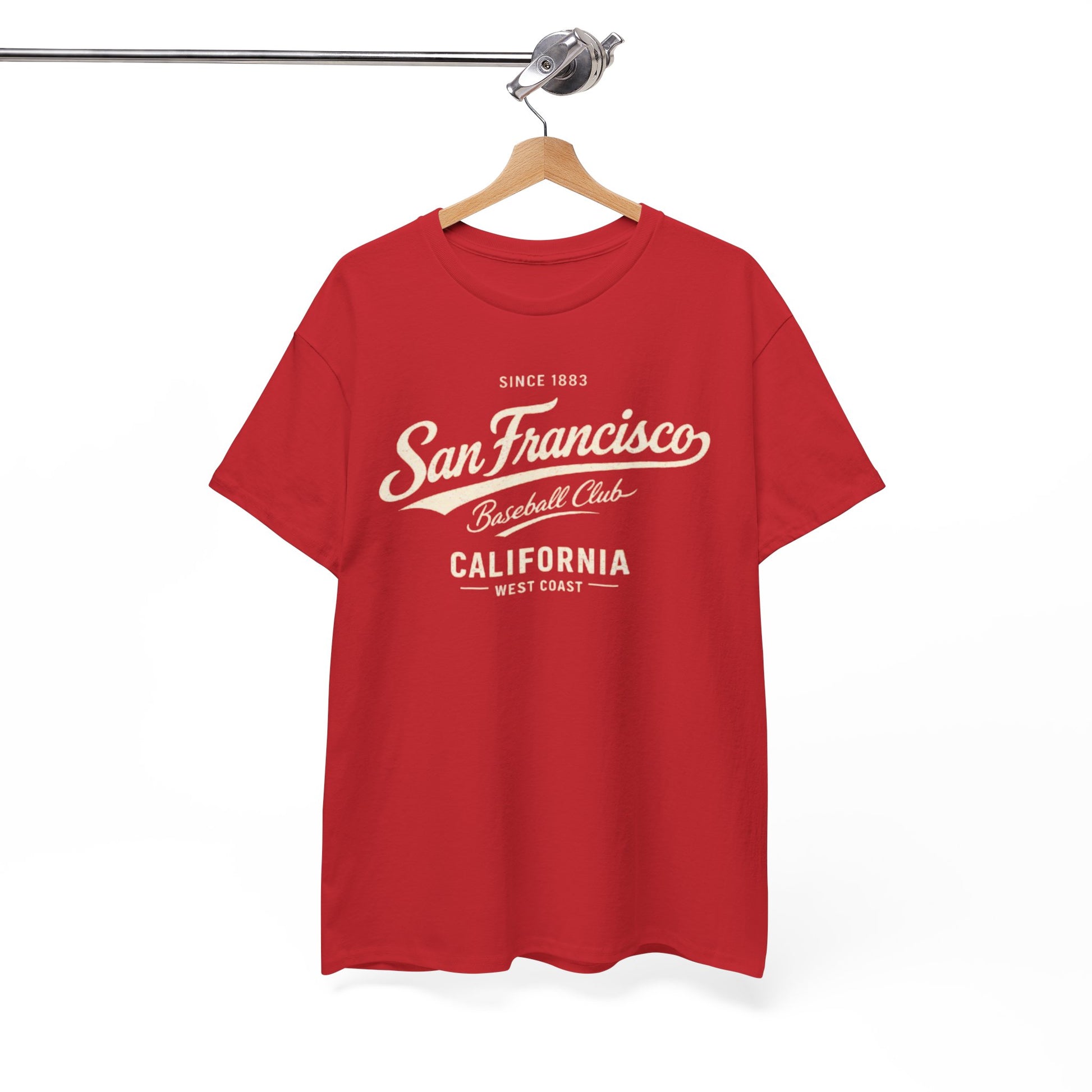 White Smoke San Francisco Baseball Club T-Shirt — California Vintage Script Tee
