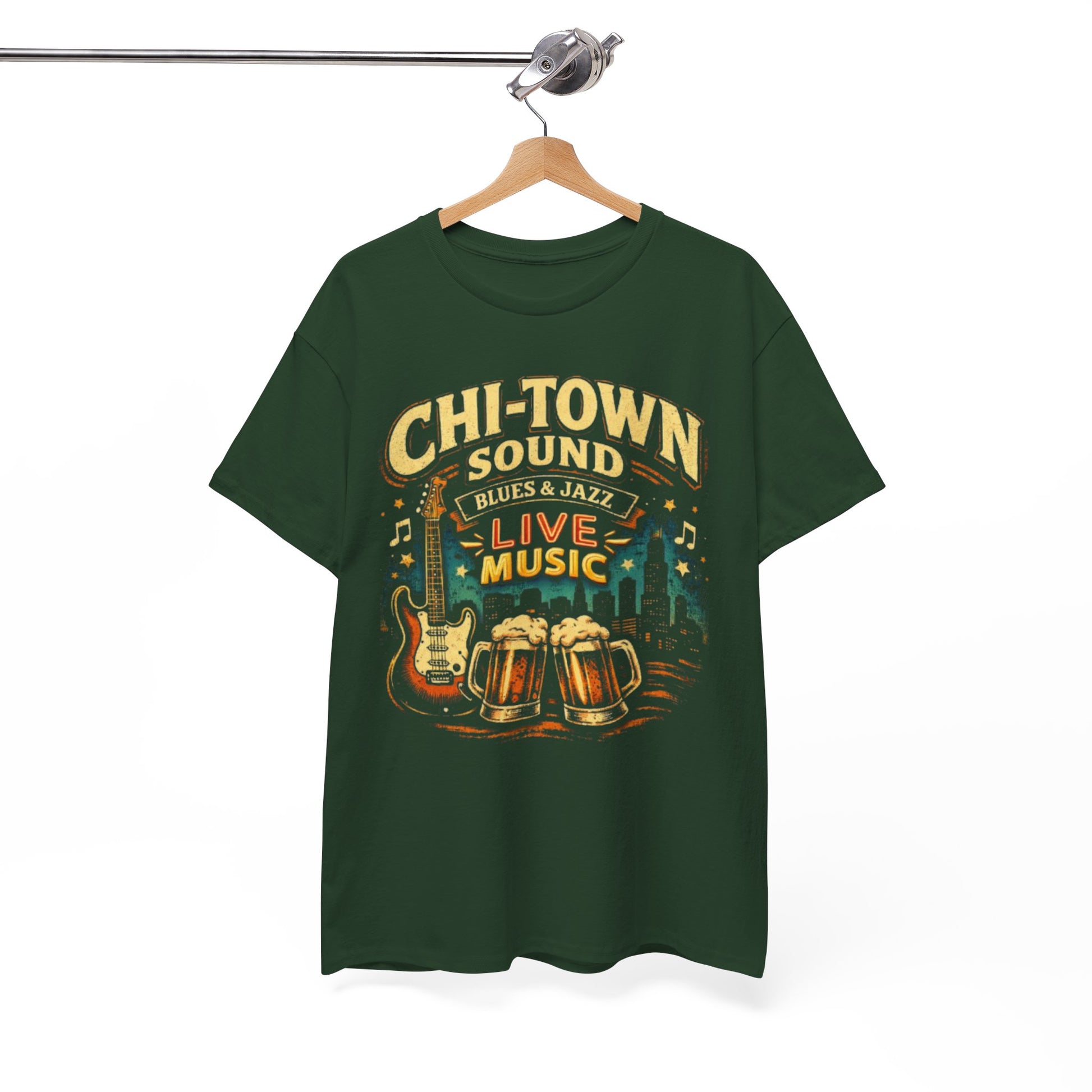 White Smoke Chi-Town Sound Blues and Jazz Live Music T-Shirt – Chicago Vintage Music Graphic Tee