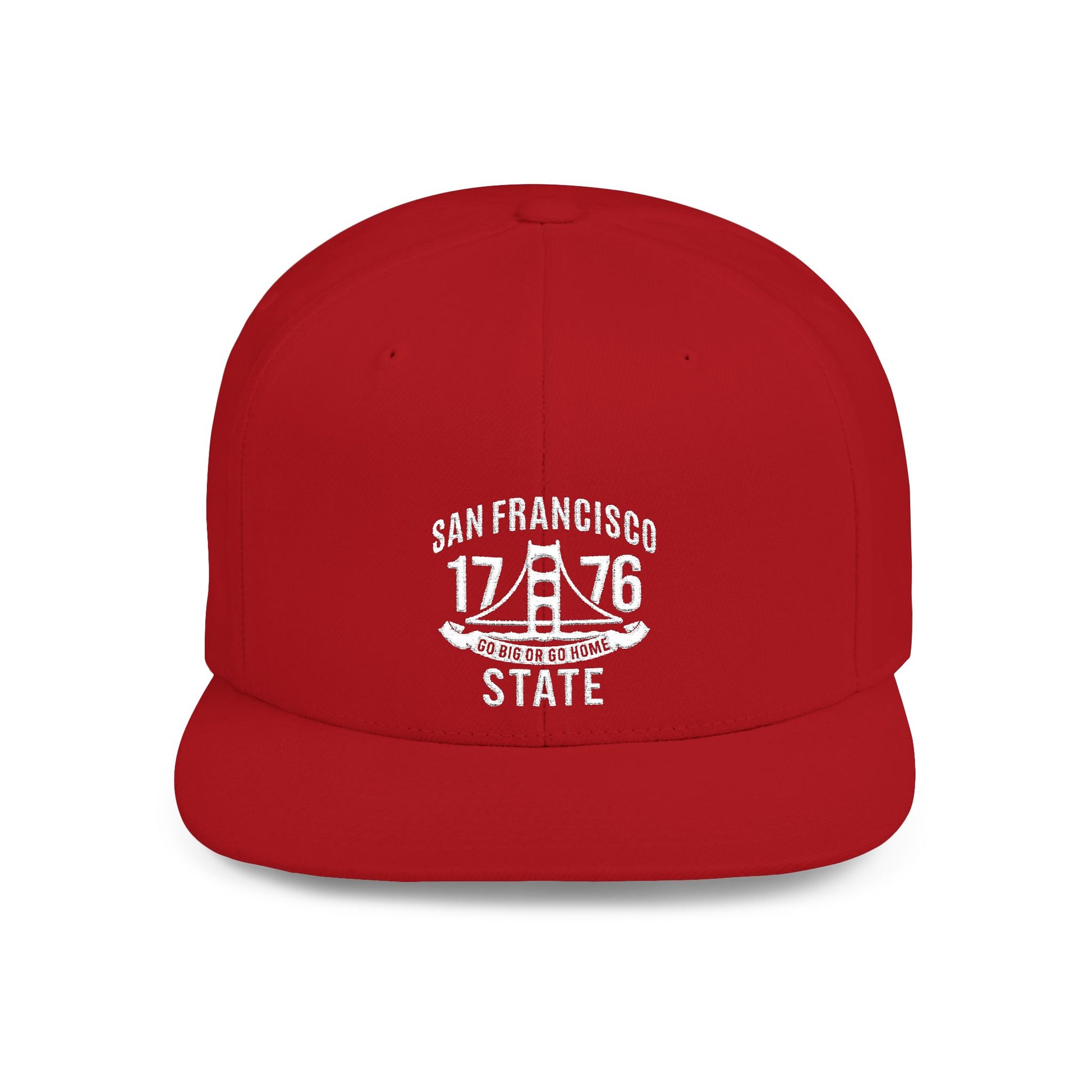 Firebrick San Francisco 1776 Golden Gate Flat Bill Snapback Hat