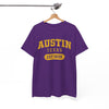 White Smoke Austin Texas EST 1839 Graphic T-Shirt – Vintage College Style City Tee
