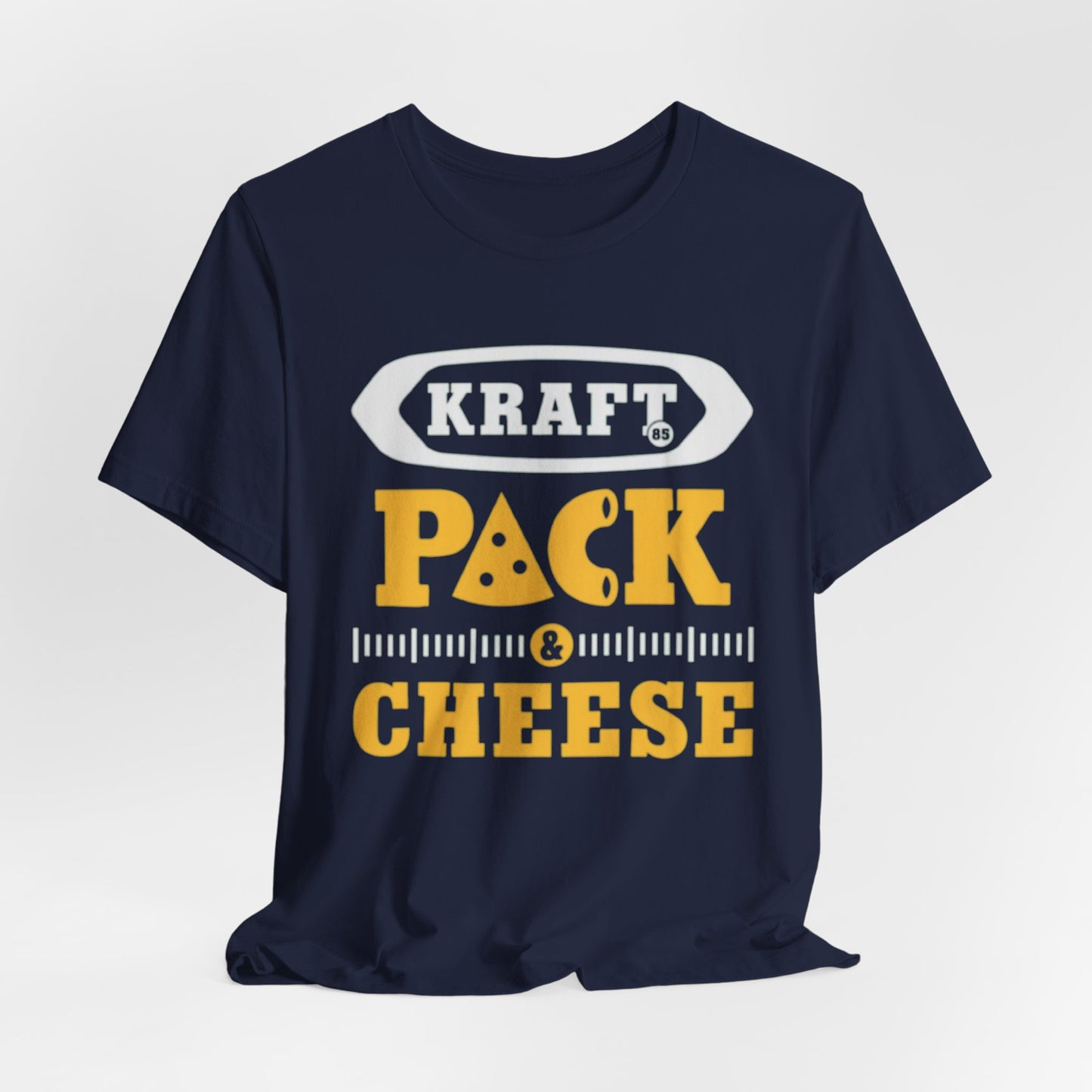Lavender Pack & Cheese T-Shirt — Kraft Pack Cheese Vintage Deli Graphic Packers football Tee