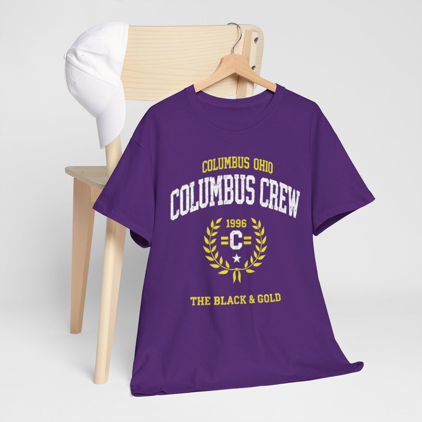 Lavender Columbus Crew 'The Black & Gold' Tee — Columbus, Ohio Soccer T-Shirt