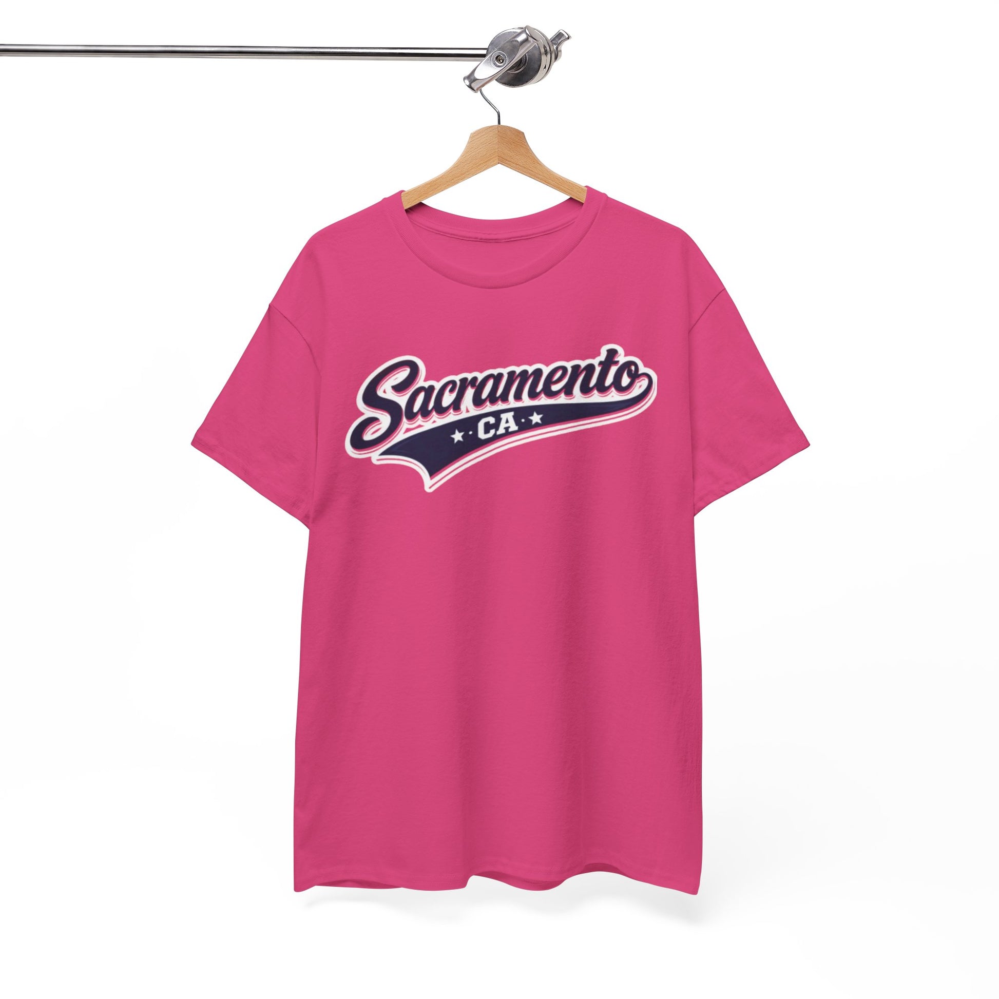 Sacramento CA Vintage Script T‑Shirt – game day outfit, football shirt, image 1.0