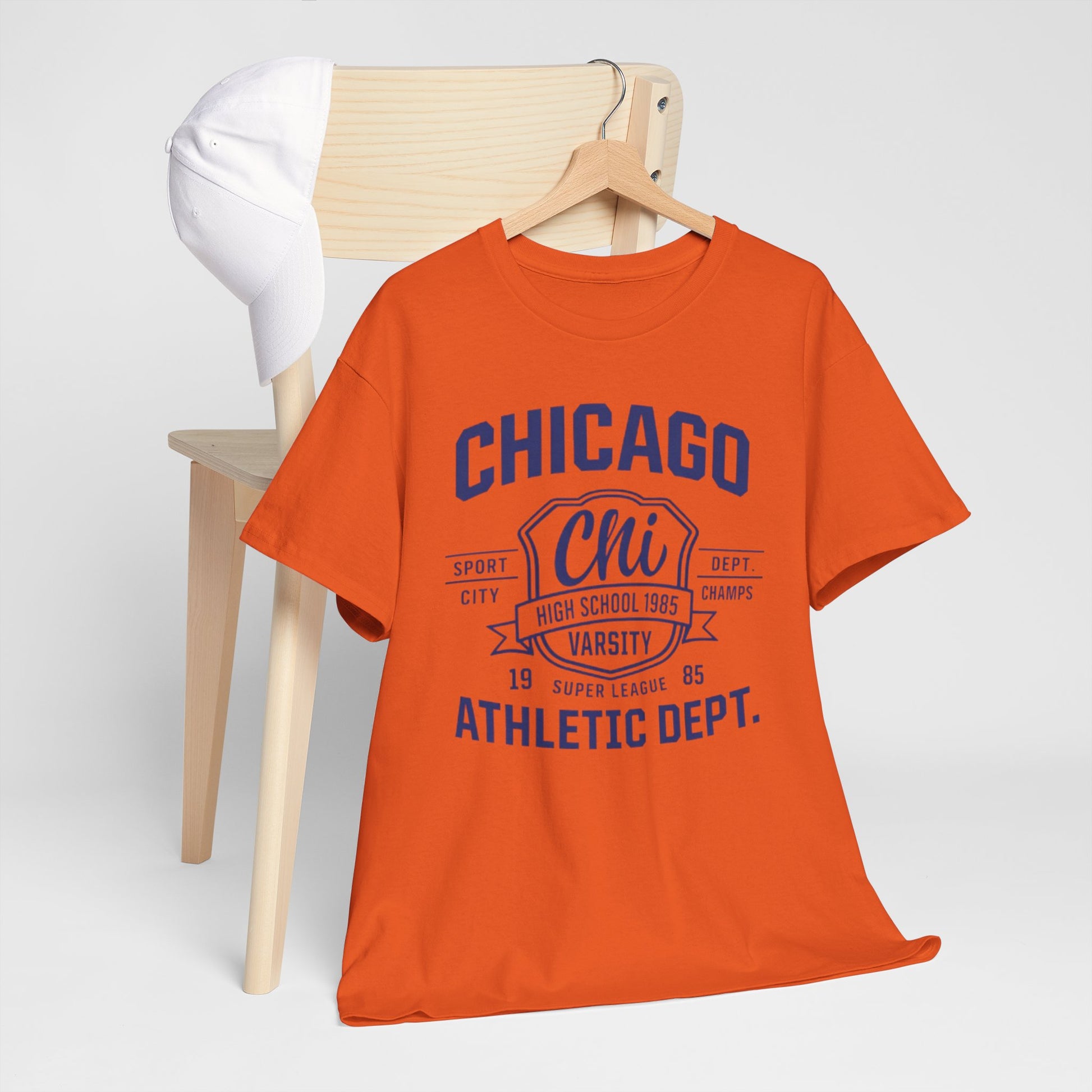 Chocolate Chicago Athletic Dept. Tee — Varsity Chi Vintage Sports T‑Shirt