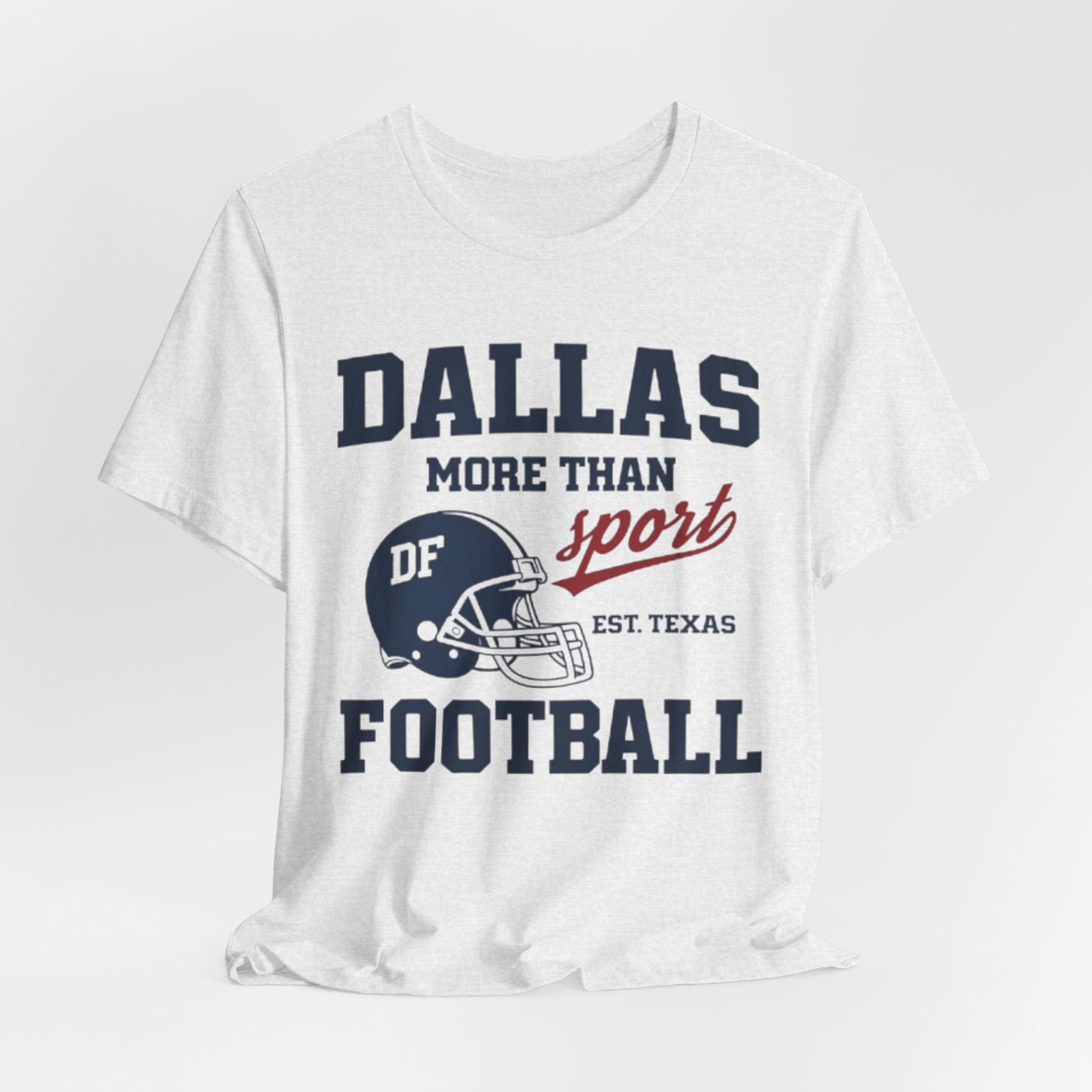 Lavender Dallas Football Tee — "Dallas More Than Sport" Vintage Helmet T‑Shirt