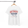White Smoke Detroit Division 313 Motor City T-Shirt Vintage varsity College style Casual tee  Retro design