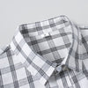 Light Gray Color-Woven Long-Sleeve Shirt